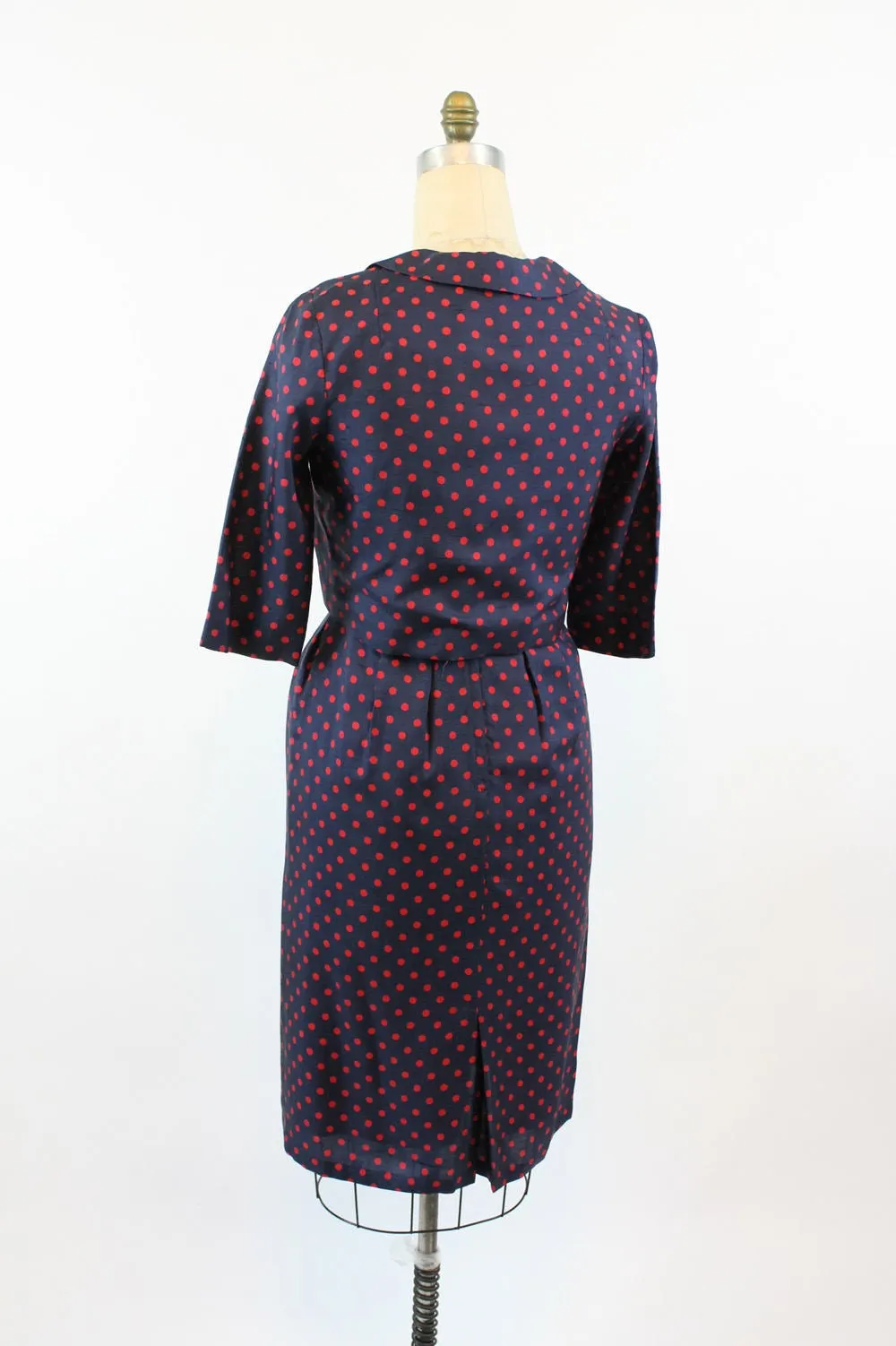 1950's polka dot silk dress and jacket medium | new fall