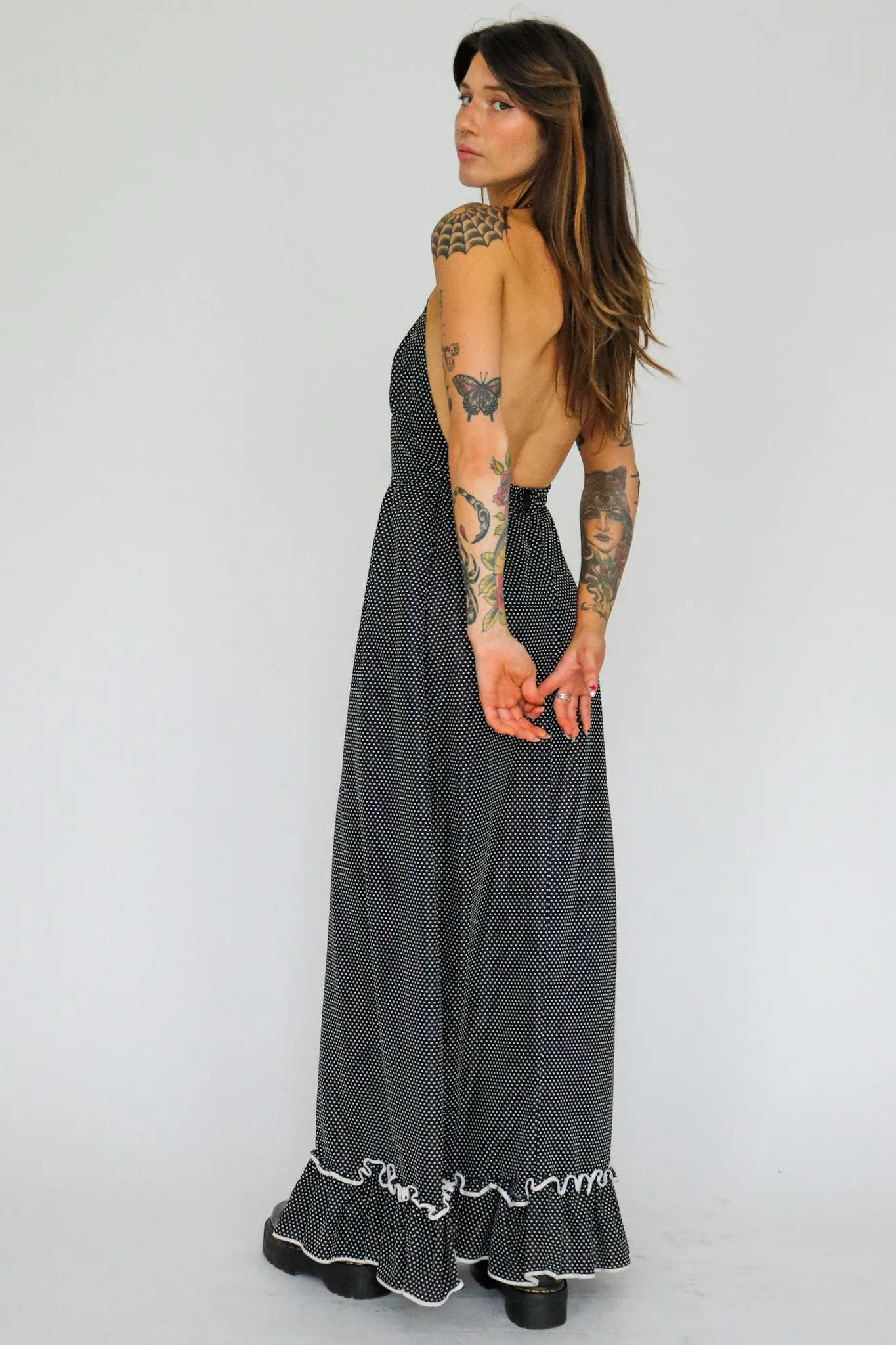 1970s Halter Maxi Dress