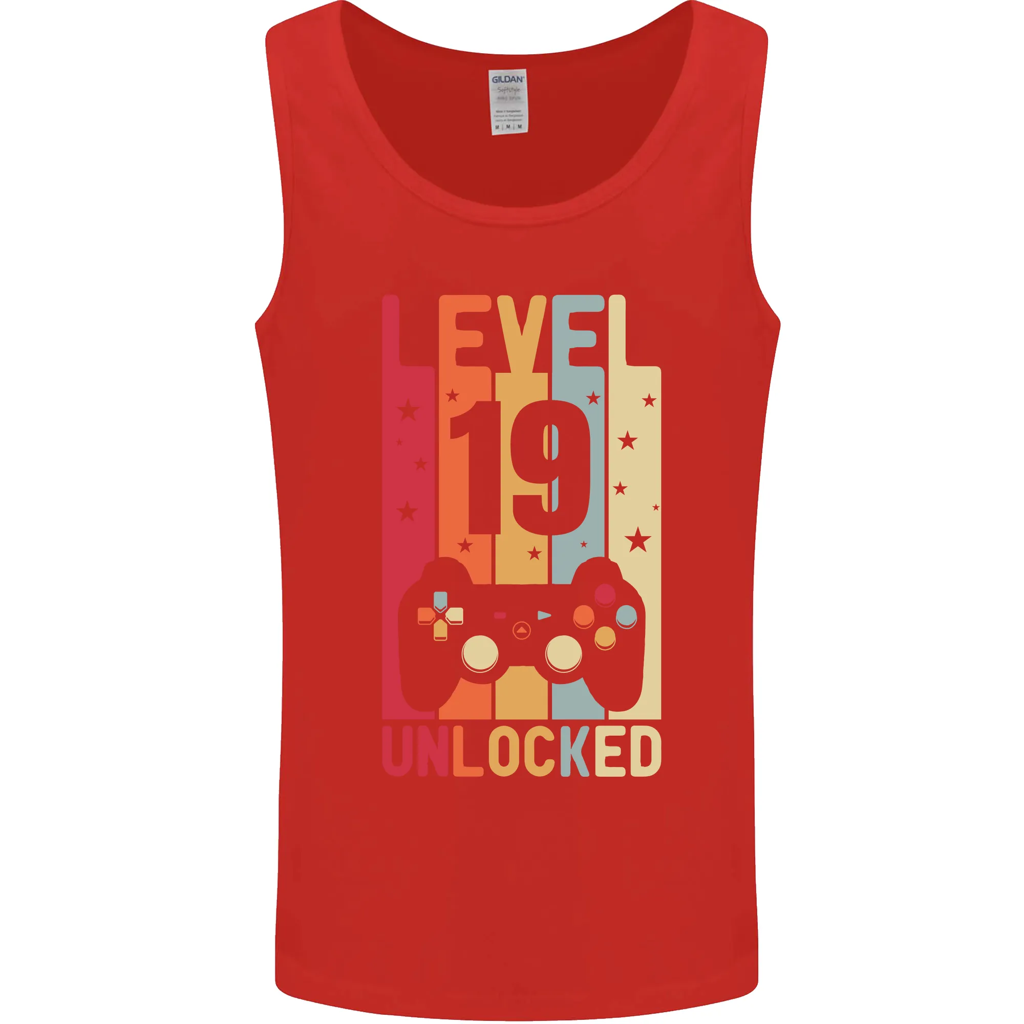 19th Birthday 19 Year Old Level Up Gaming Mens Vest Tank Top