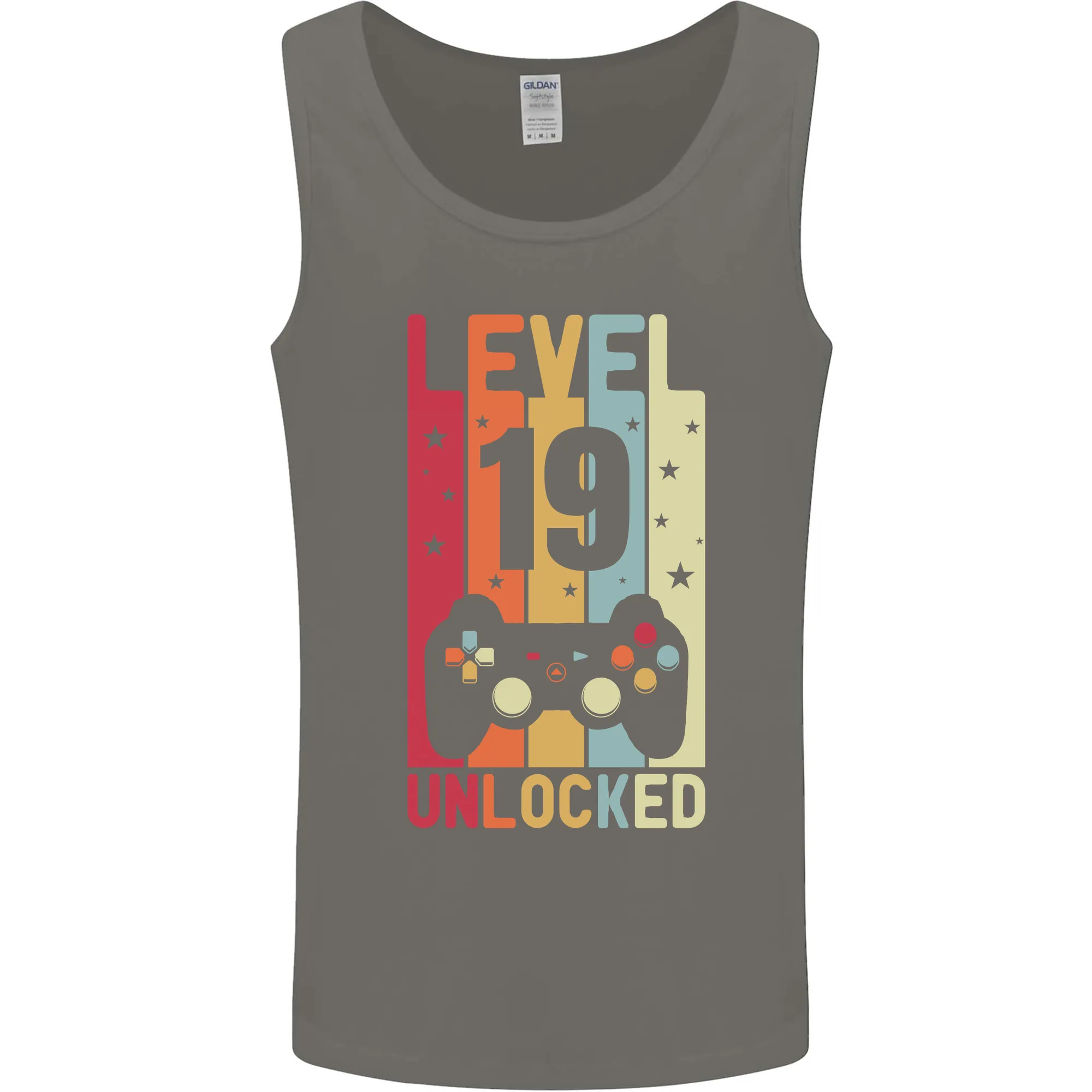 19th Birthday 19 Year Old Level Up Gaming Mens Vest Tank Top