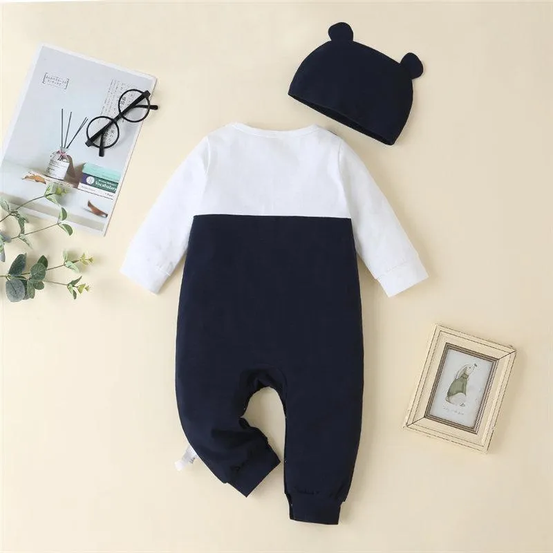 2-piece Panda Pattern Jumpsuit & Hat for Baby