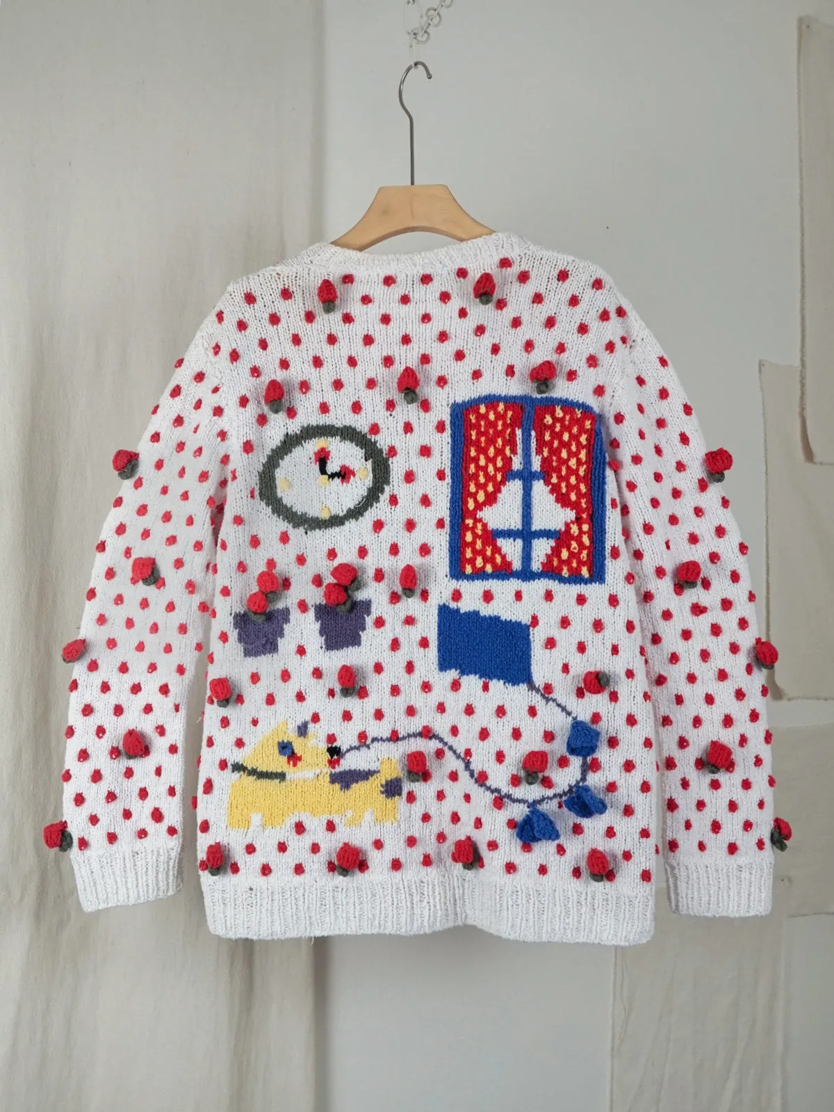 80's Patricia Roberts Strawberry Cardigan