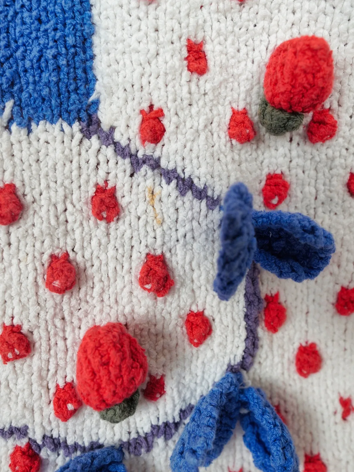 80's Patricia Roberts Strawberry Cardigan