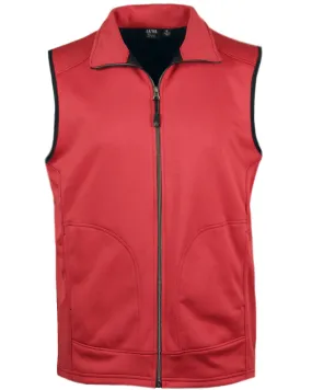 AKWA Men's Full Zip Soft Shell Fleece Vest