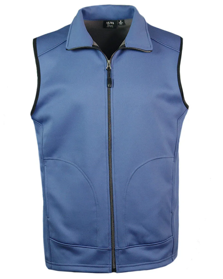 AKWA Men's Full Zip Soft Shell Fleece Vest