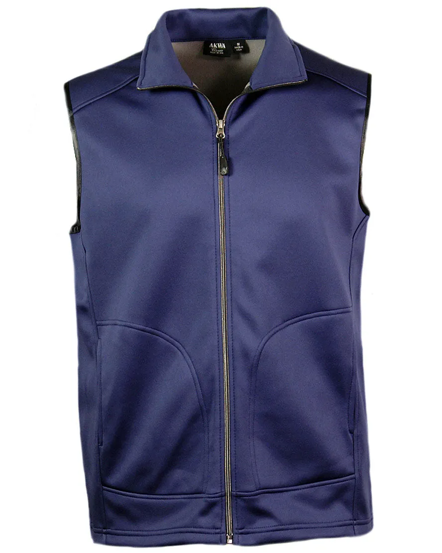 AKWA Men's Full Zip Soft Shell Fleece Vest