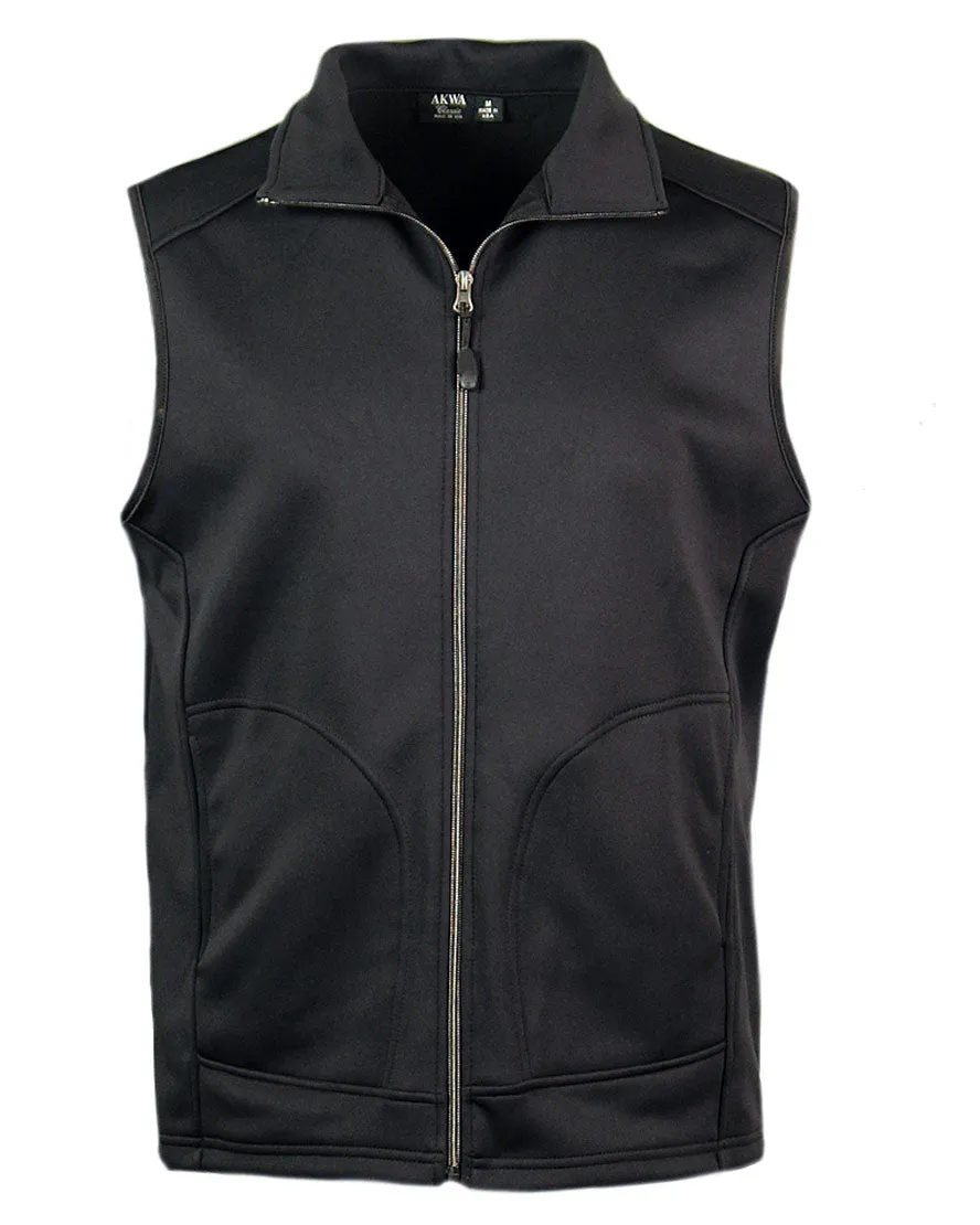 AKWA Men's Full Zip Soft Shell Fleece Vest