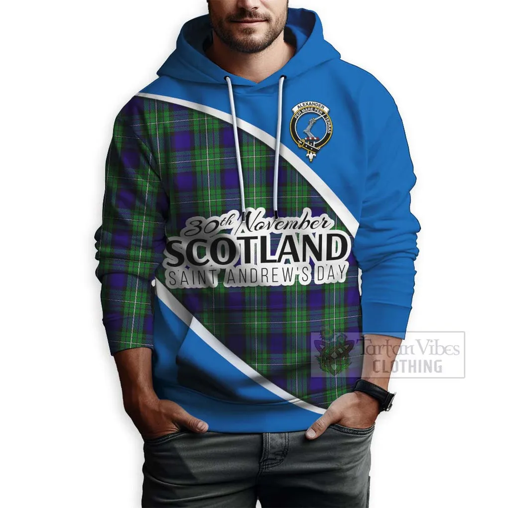 Alexander Family Crest Tartan Hoodie Celebrate Saint Andrew's Day in Style