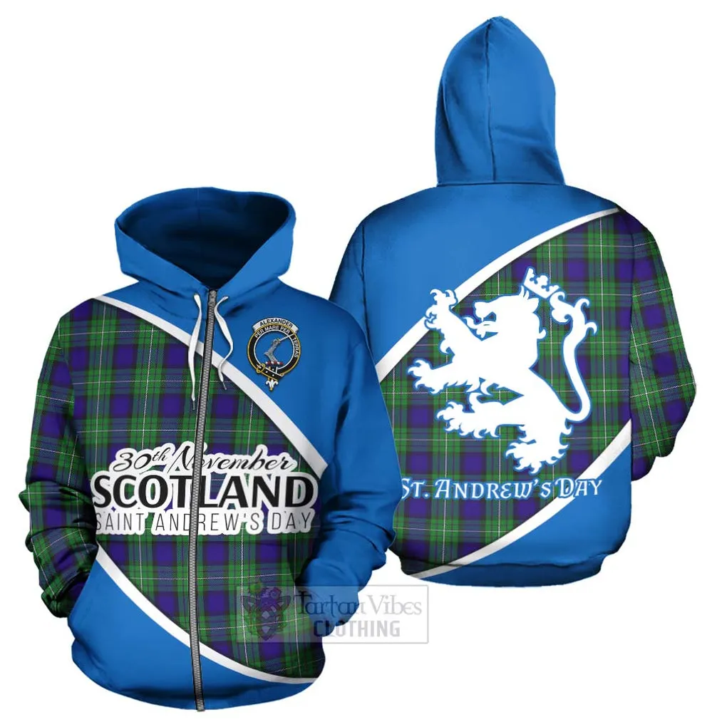 Alexander Family Crest Tartan Hoodie Celebrate Saint Andrew's Day in Style