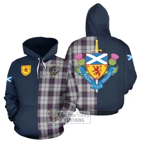 Alexander of Menstry Dress Tartan Hoodie Alba with Scottish Lion Royal Arm Half Style