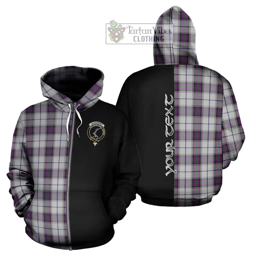 Alexander of Menstry Dress Tartan Hoodie with Family Crest and Half Of Me Style