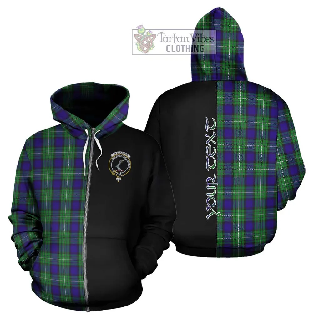 Alexander Tartan Hoodie with Family Crest and Half Of Me Style