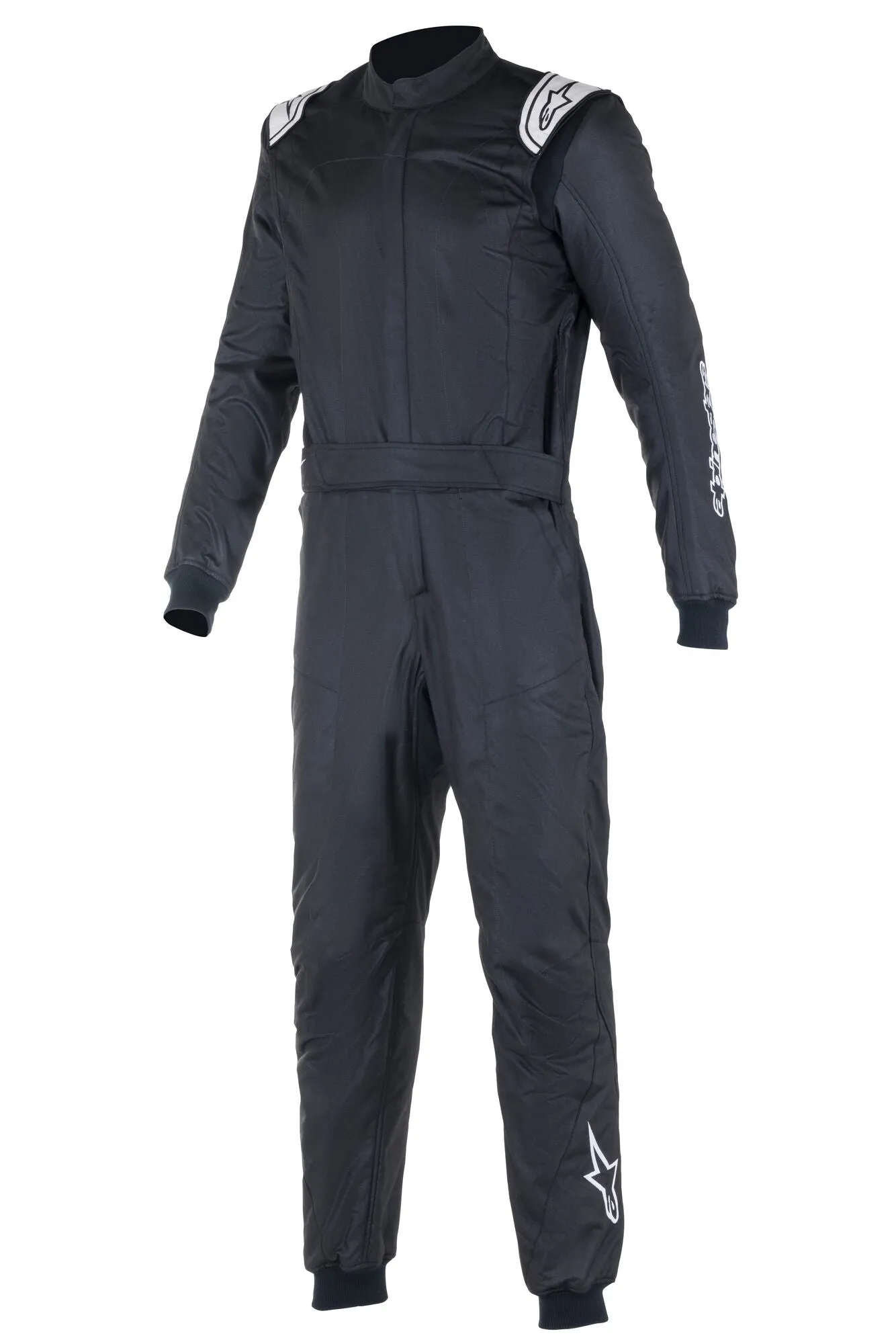 ALPINESTARS 3352722_10_62 ATOM Race suit, FIA 8856-2018, black, Size 62