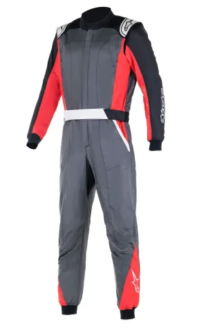 ALPINESTARS 3352722_1436_44 ATOM Race suit, FIA 8856-2018, anthracite/black/red, Size 44