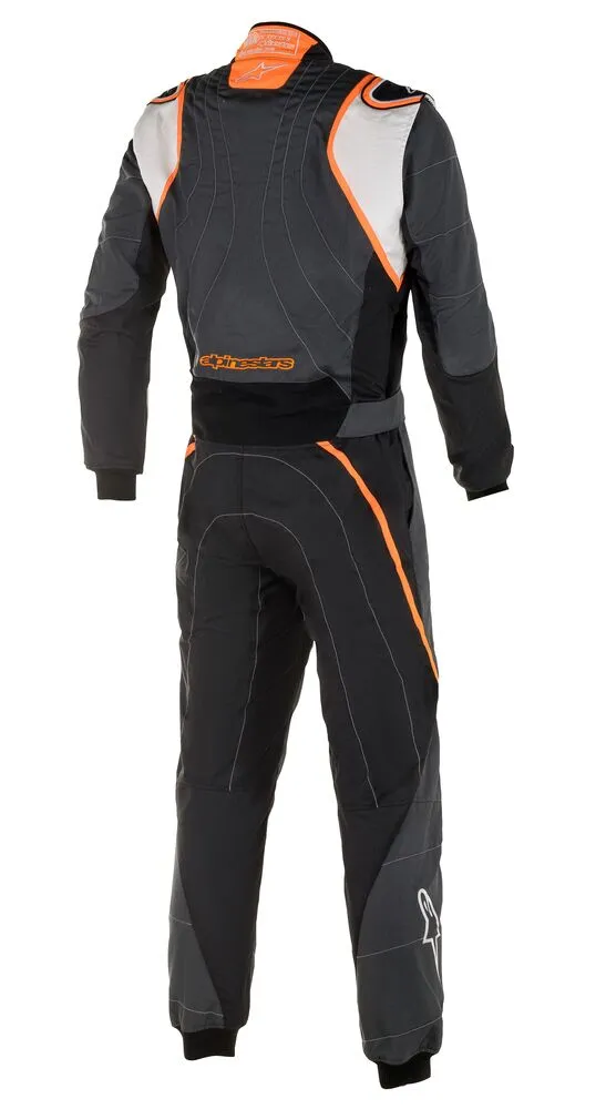 ALPINESTARS 3355020_1424_58 GP RACE v2 Racing suit, FIA 8856-2018, grey/white/orange, Size 58