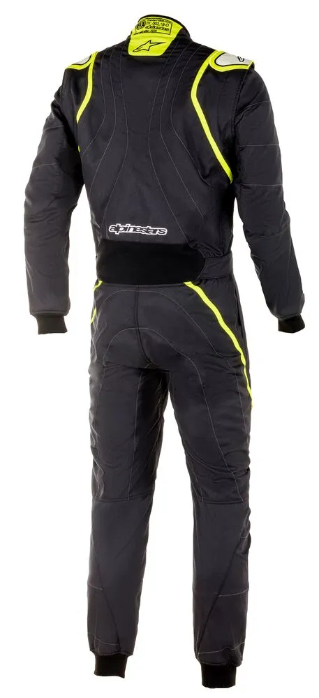 ALPINESTARS 3355020_155_56 GP RACE v2 Racing suit, FIA 8856-2018, black/fluo yellow, Size 56