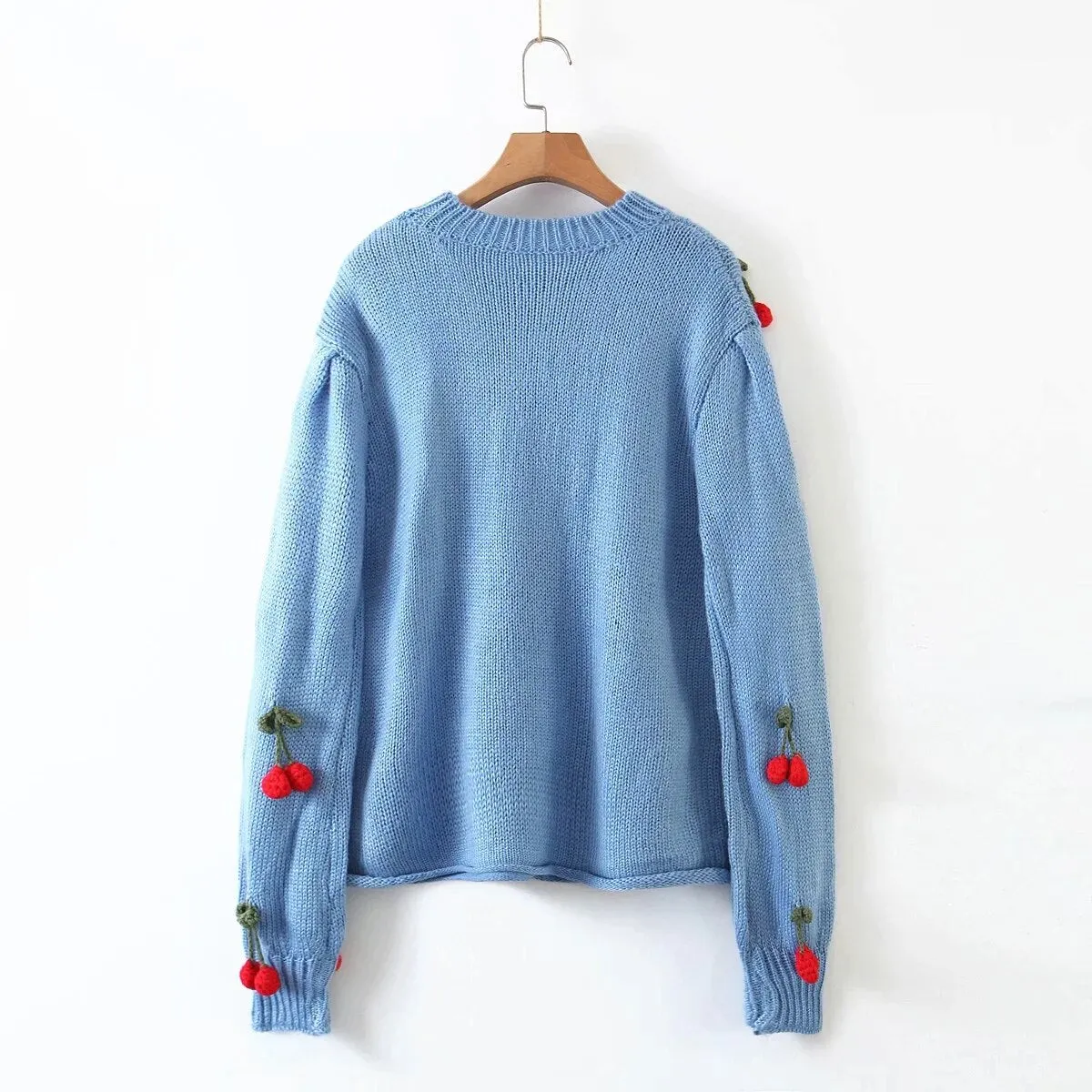 Amanda Cherry Applique Sweater