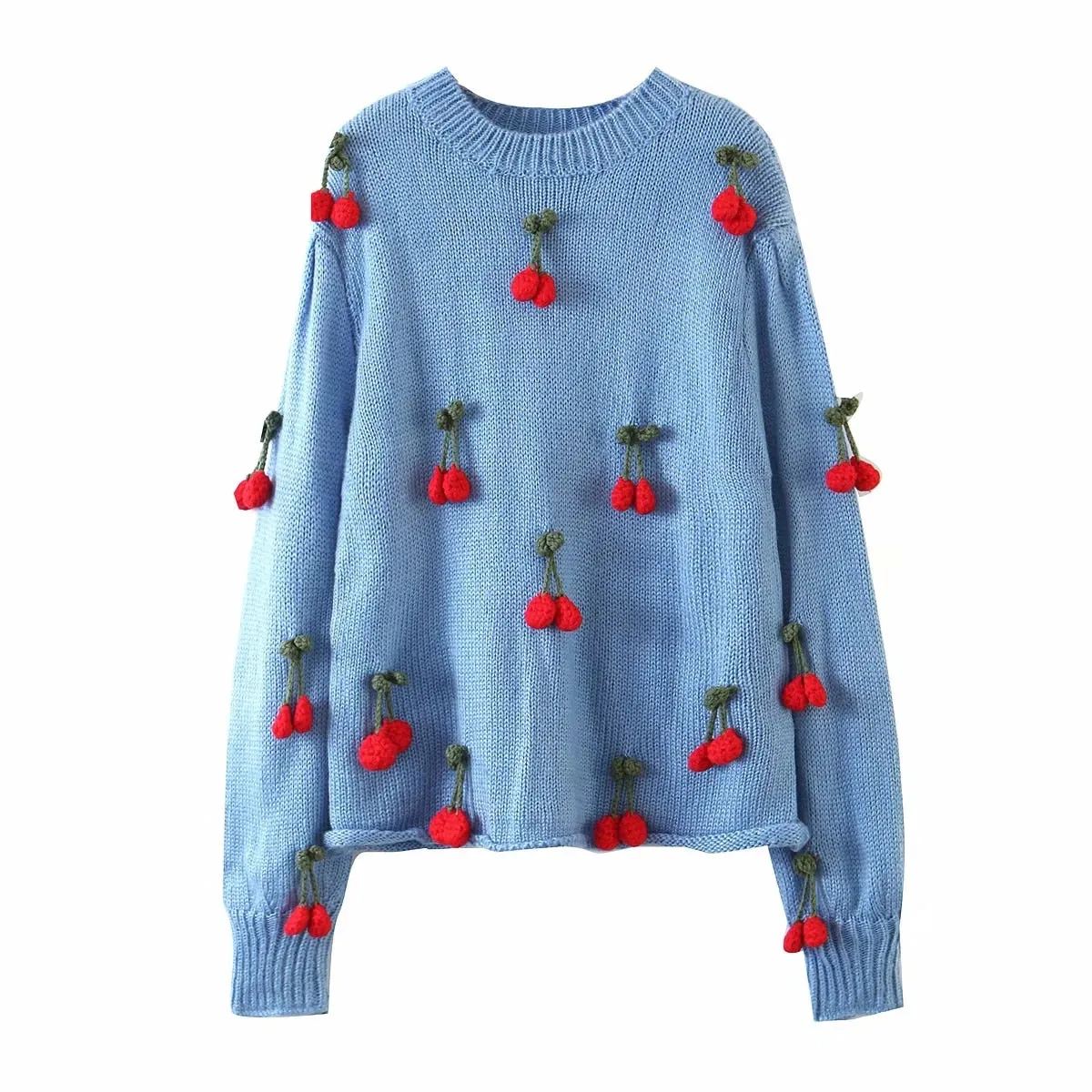 Amanda Cherry Applique Sweater