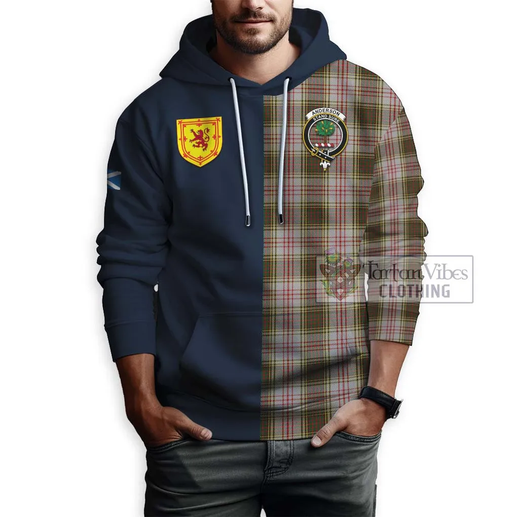 Anderson Dress Tartan Hoodie Alba with Scottish Lion Royal Arm Half Style