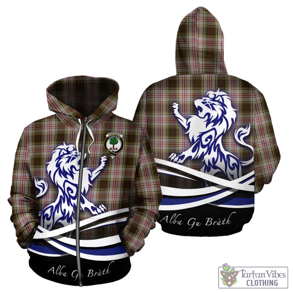 Anderson Dress Tartan Hoodie with Alba Gu Brath Regal Lion Emblem