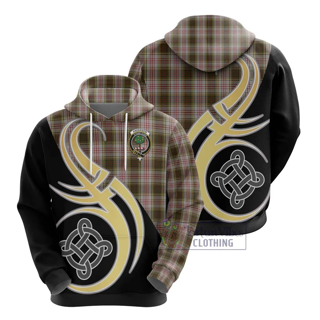 Anderson Dress Tartan Hoodie with Family Crest and Celtic Symbol Style