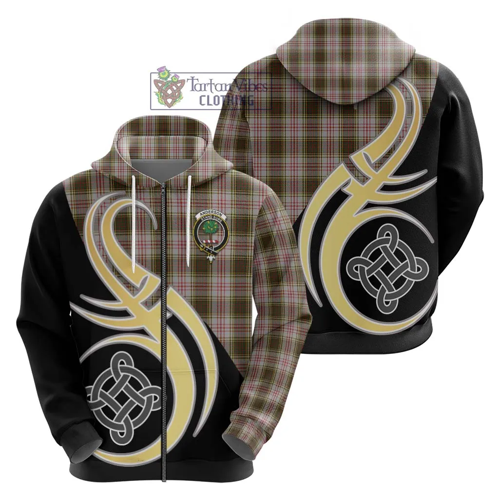 Anderson Dress Tartan Hoodie with Family Crest and Celtic Symbol Style