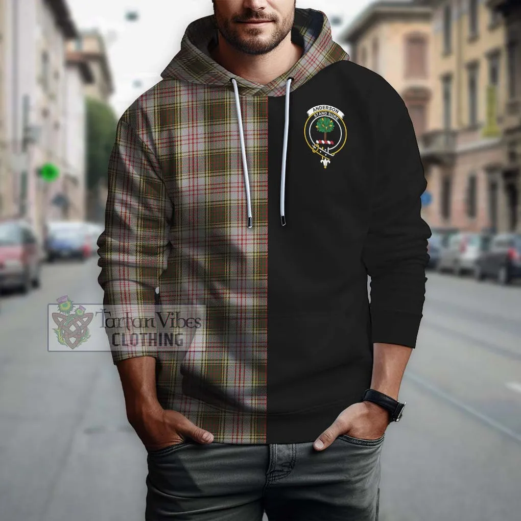 Anderson Dress Tartan Hoodie with Family Crest and Half Of Me Style