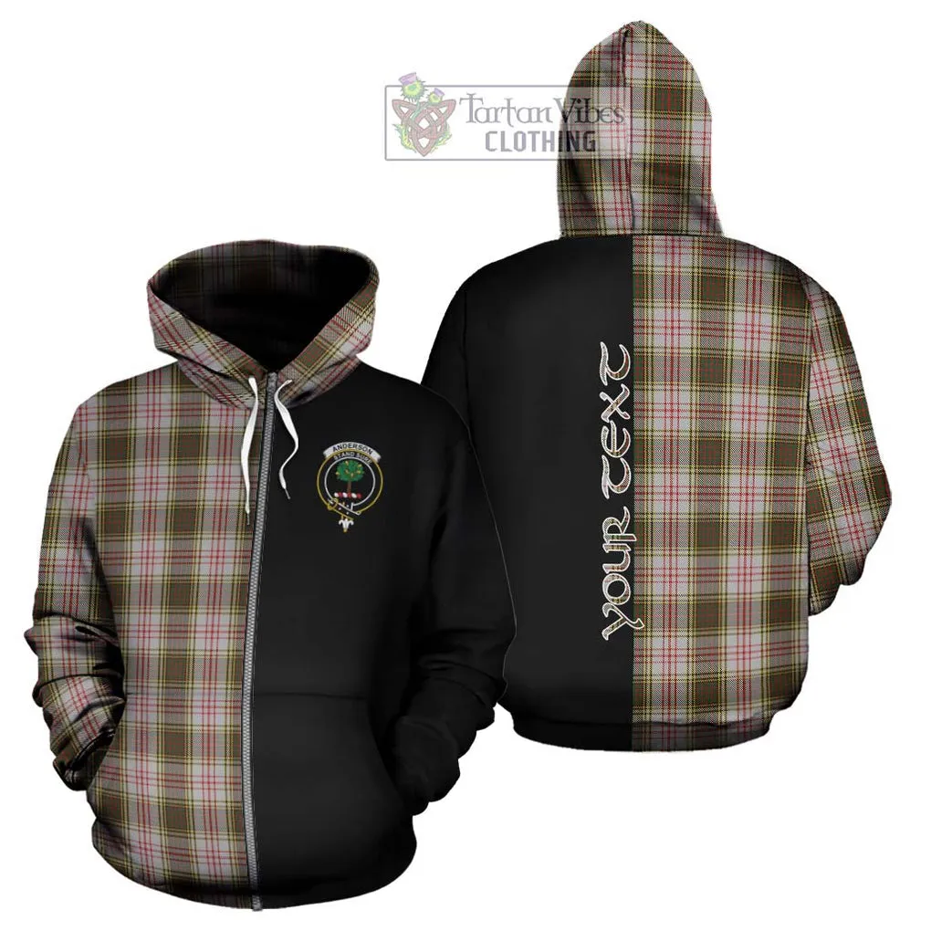 Anderson Dress Tartan Hoodie with Family Crest and Half Of Me Style