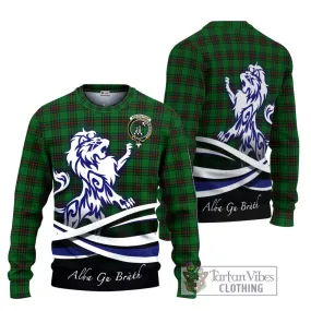 Anstruther Tartan Ugly Sweater with Alba Gu Brath Regal Lion Emblem