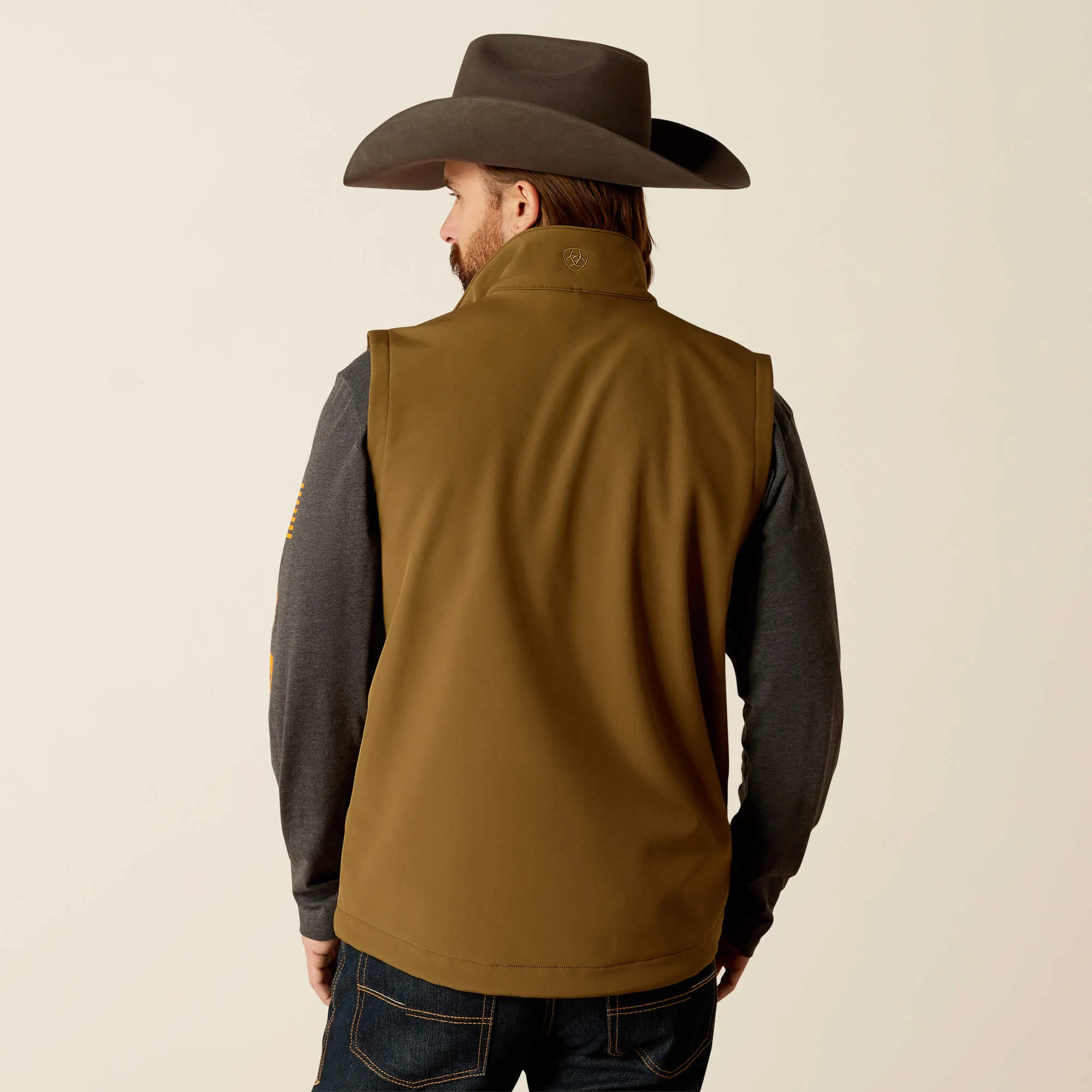 Ariat Men's Logan Softshell Vest in Beech (Available in Tall Sizes)