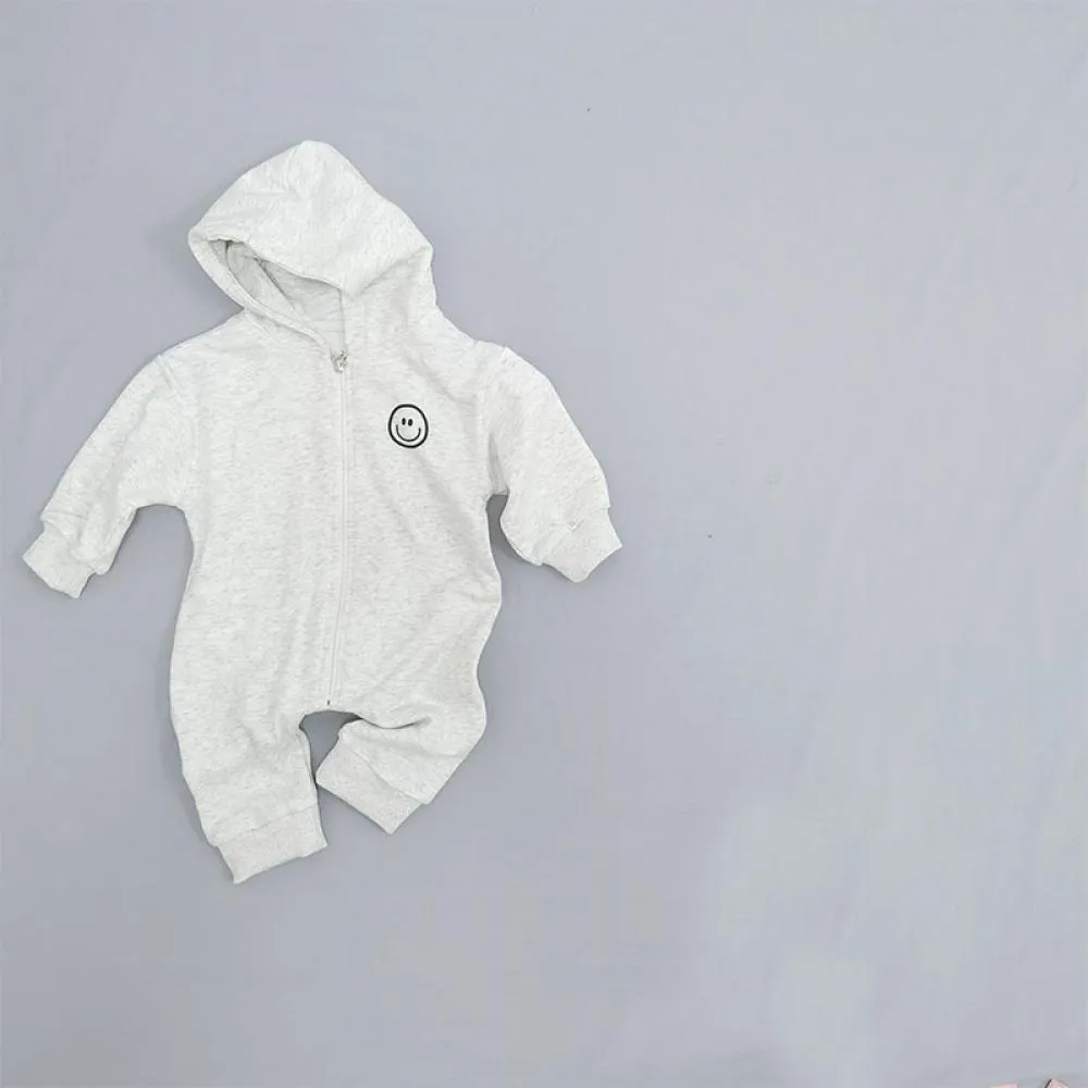 Autumn And Winter Boys And Girls Baby Hooded Long-sleeved Romper Wholesale Baby Clothes