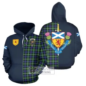 Baillie (Bailey) Tartan Hoodie Alba with Scottish Lion Royal Arm Half Style