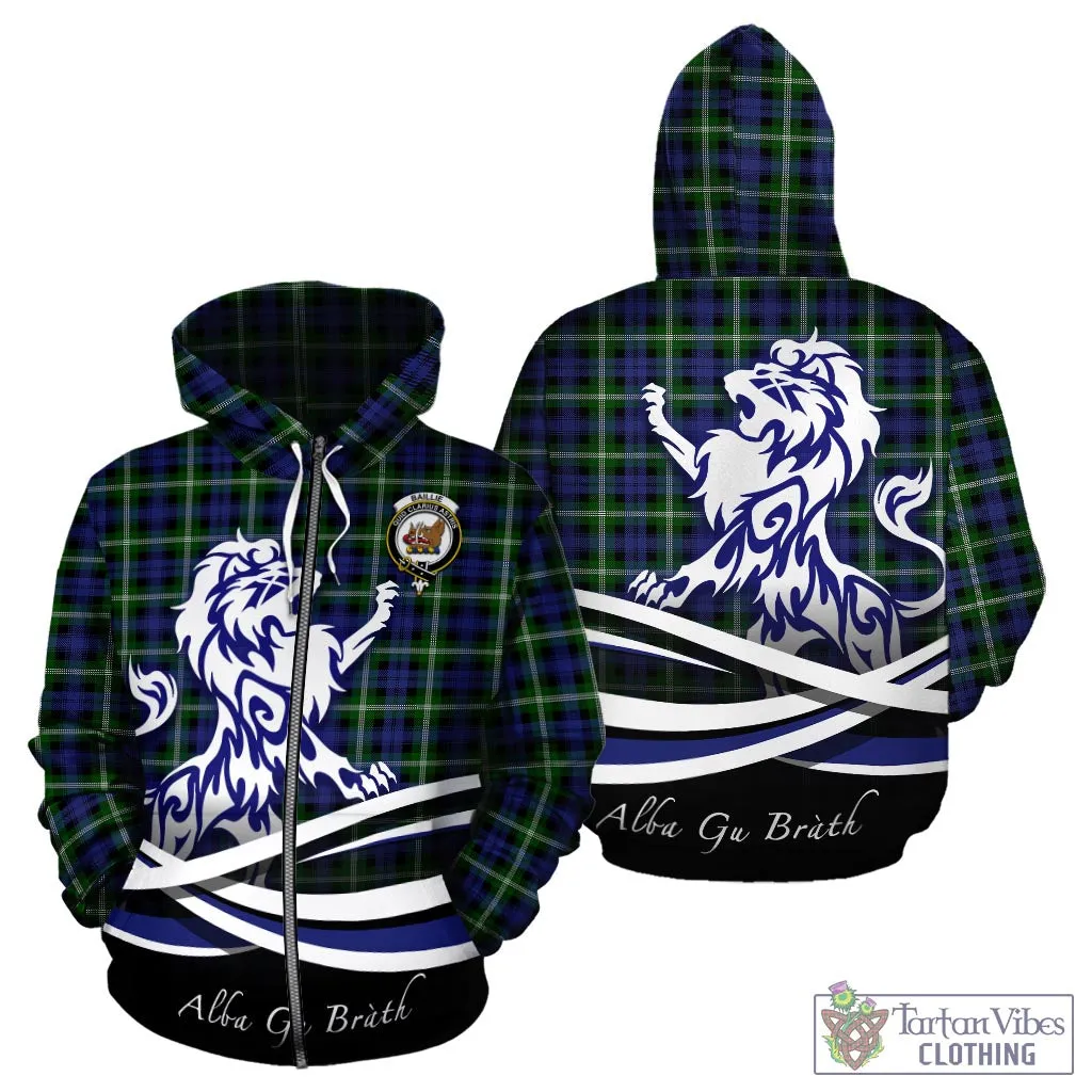 Baillie (Bailey) Tartan Hoodie with Alba Gu Brath Regal Lion Emblem