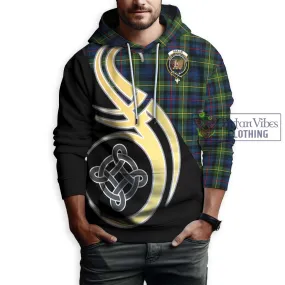 Baillie (Bailey) Tartan Hoodie with Family Crest and Celtic Symbol Style