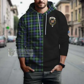 Baillie (Bailey) Tartan Hoodie with Family Crest and Half Of Me Style