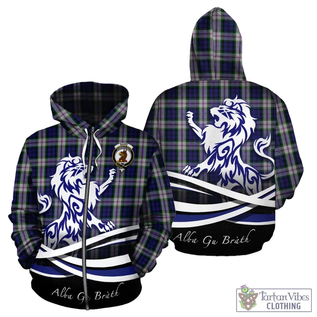 Baird Dress Tartan Hoodie with Alba Gu Brath Regal Lion Emblem