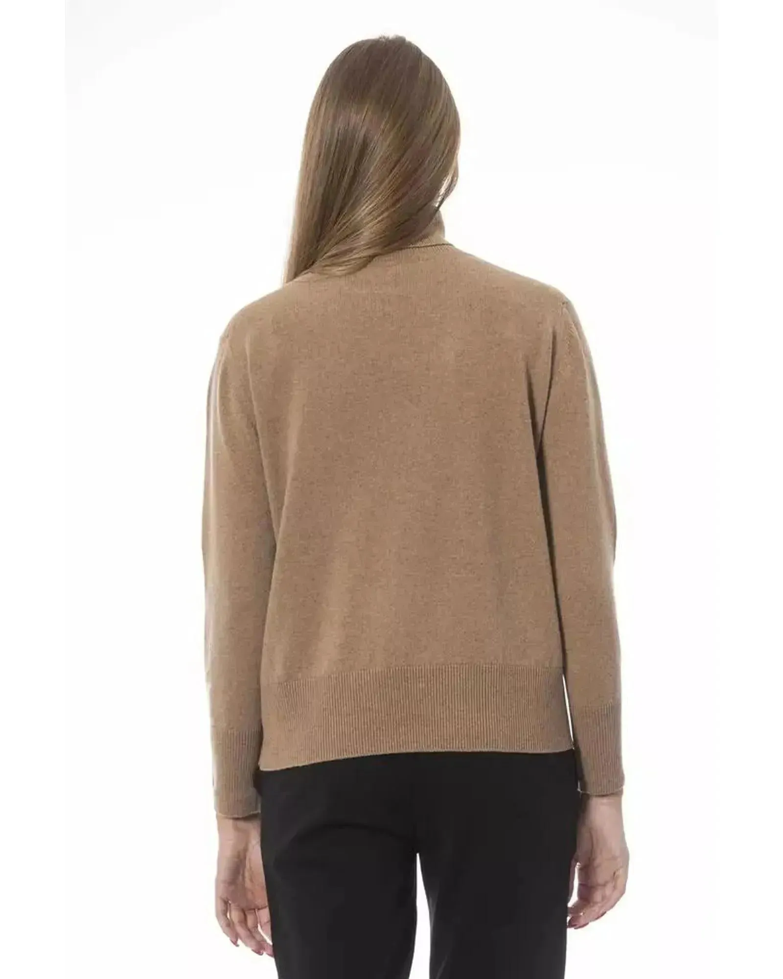 Baldinini Trend Women's Beige Wool Sweater - 44 IT