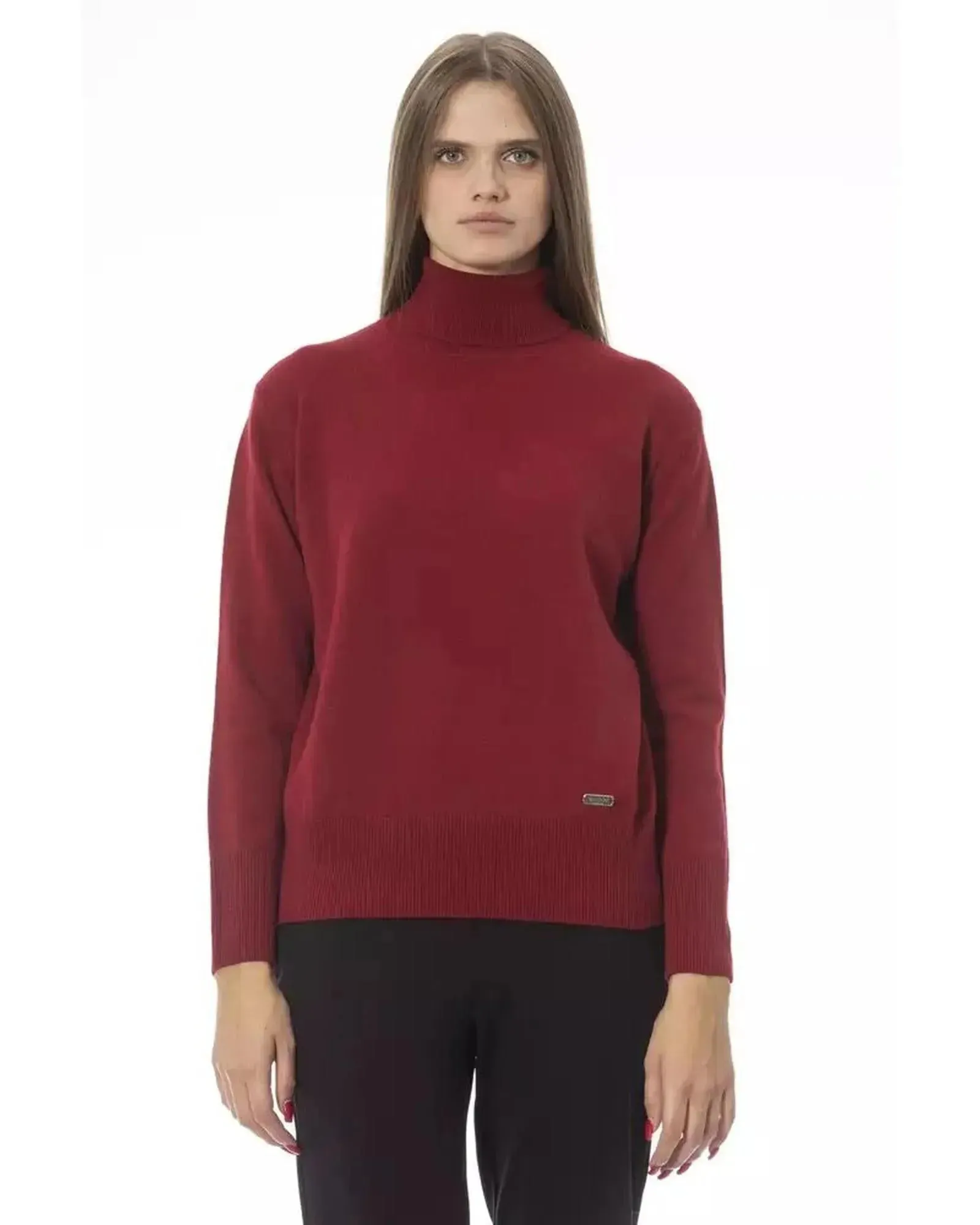 Baldinini Trend Women's Red Wool Sweater - 44 IT