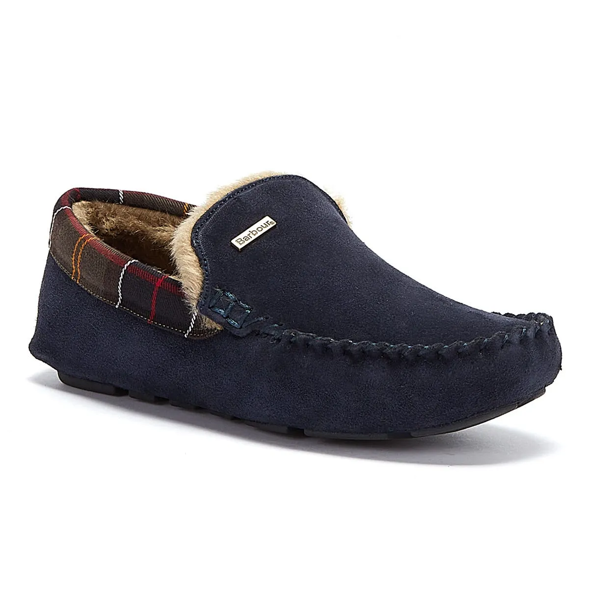 Barbour Mens Navy Monty Slippers