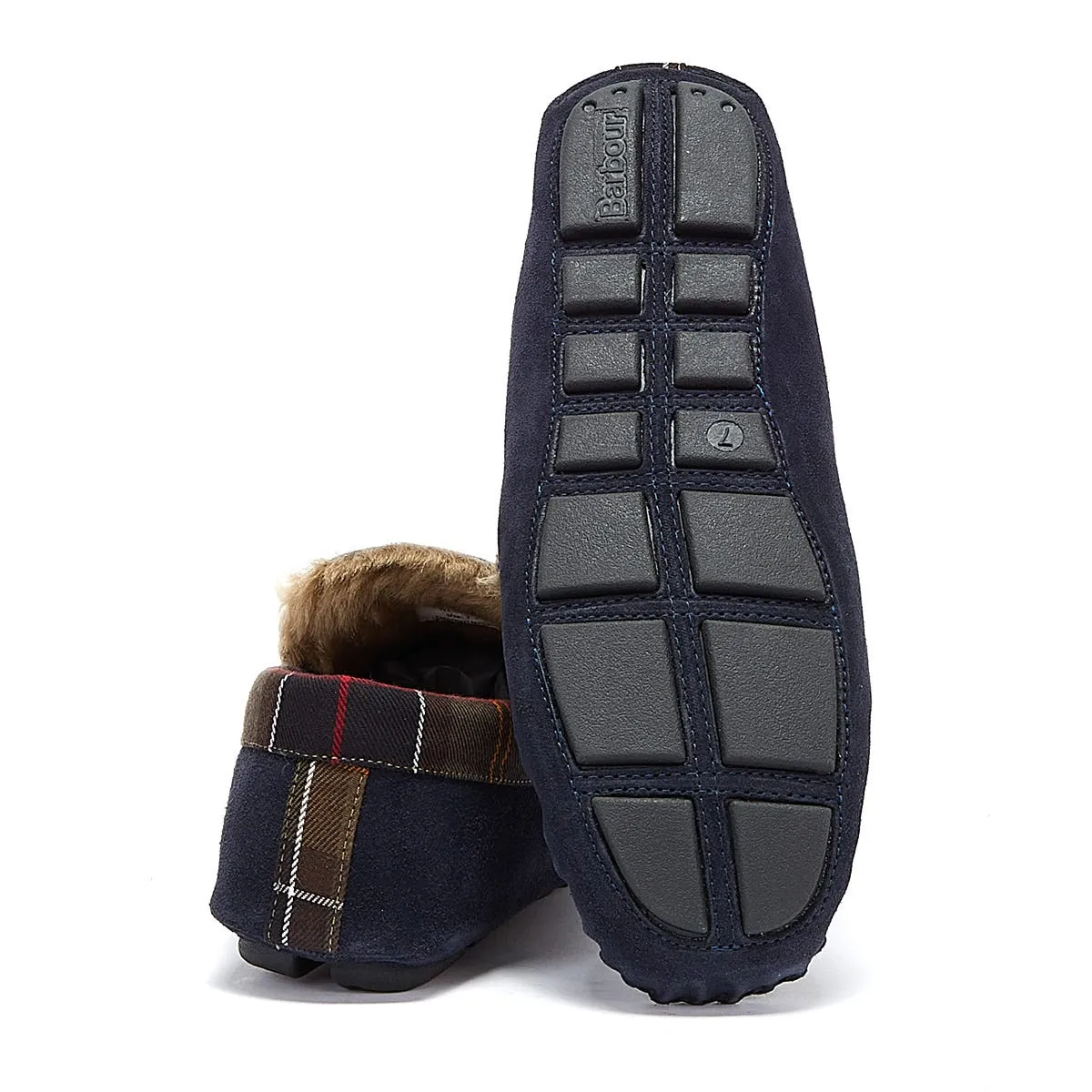 Barbour Mens Navy Monty Slippers