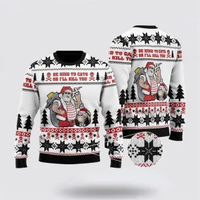 Be Kind To Cats Ugly Christmas Sweater For Men And Women, Best Gift For Christmas, Christmas Fashion Winter