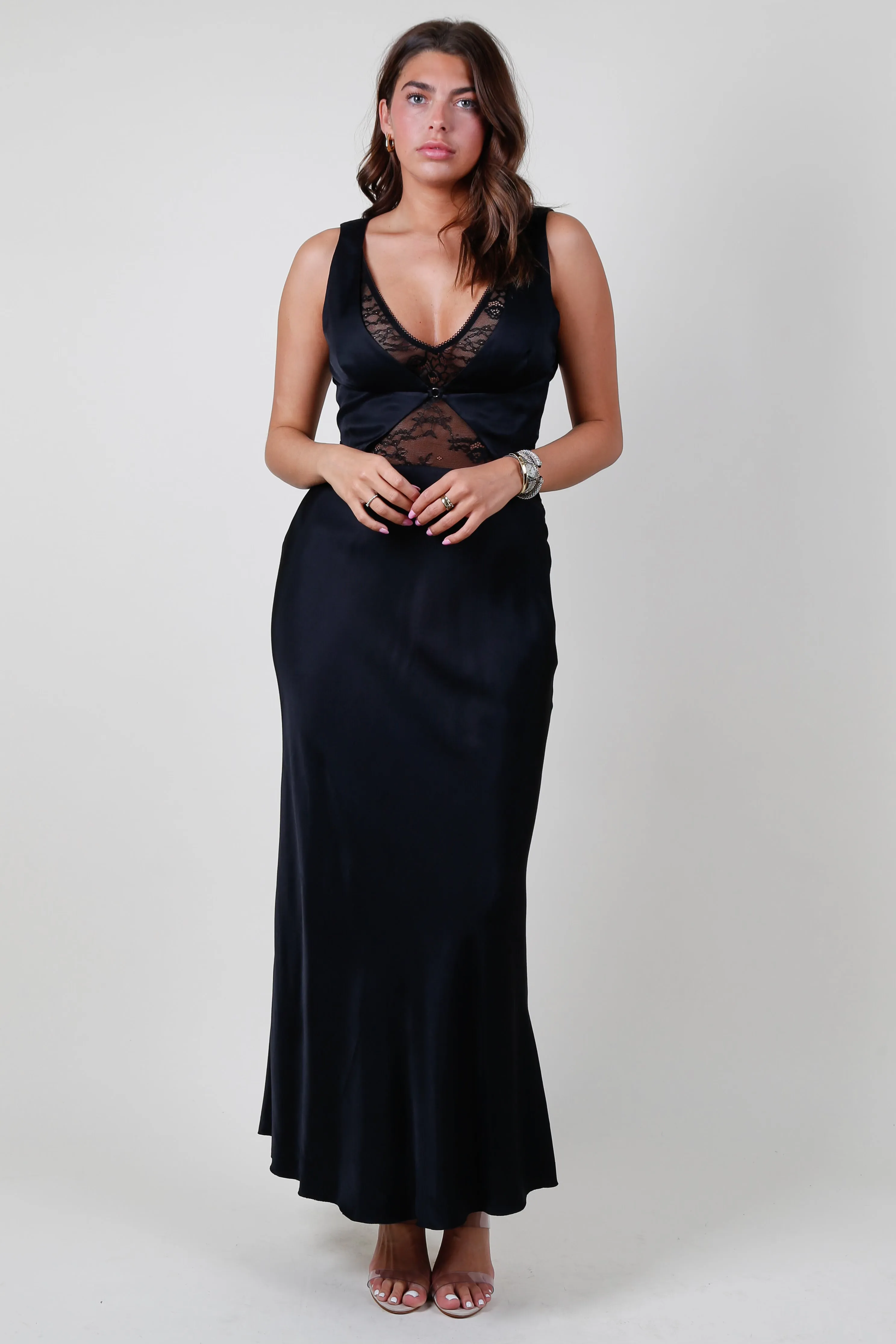 BEC & BRIDGE | Juliette V Neck Maxi Dress - Black