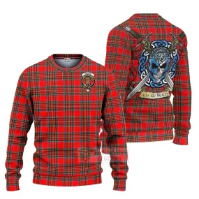 Binning Tartan Ugly Sweater with Family Crest Celtic Skull Style