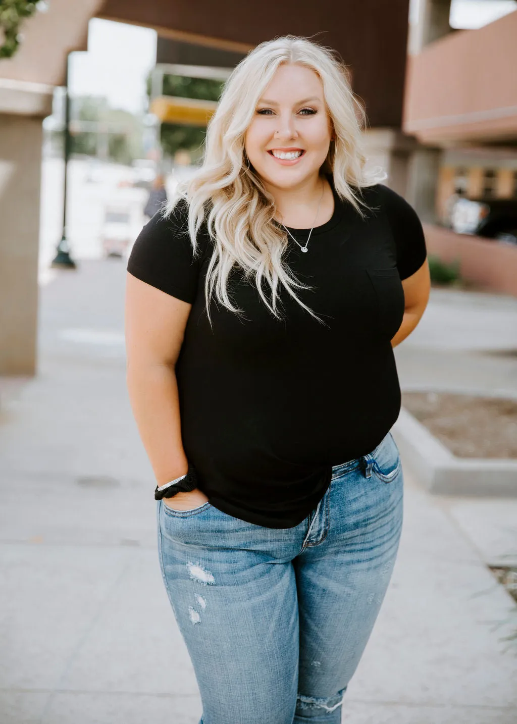 Black Lily & Lottie Perfection Crew Neck Tee