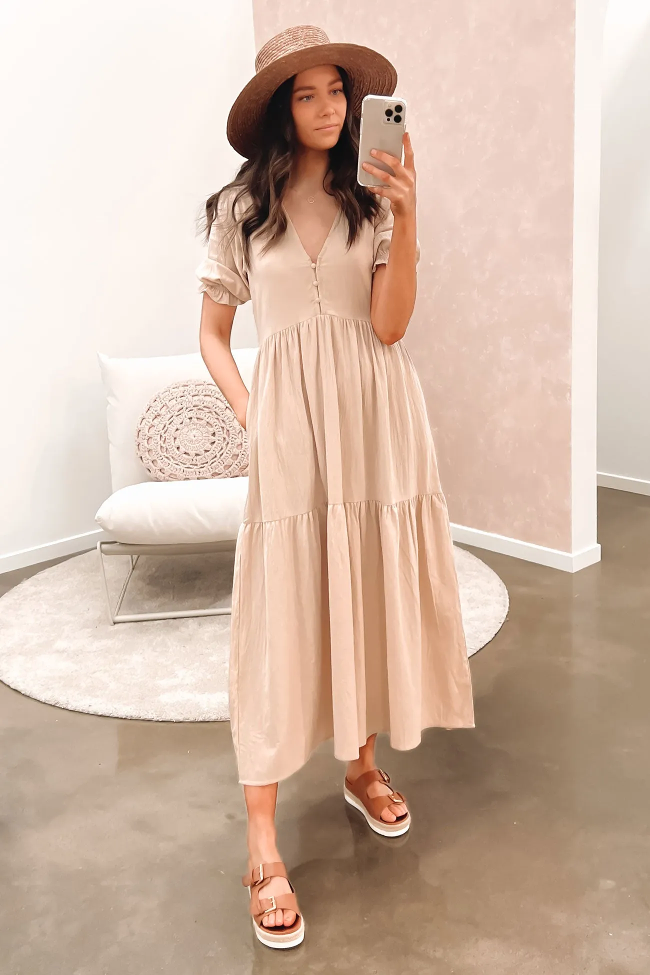 Boden Maxi Dress Beige