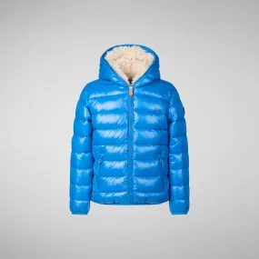 Boys' animal free puffer jacket Gavin in blue berry