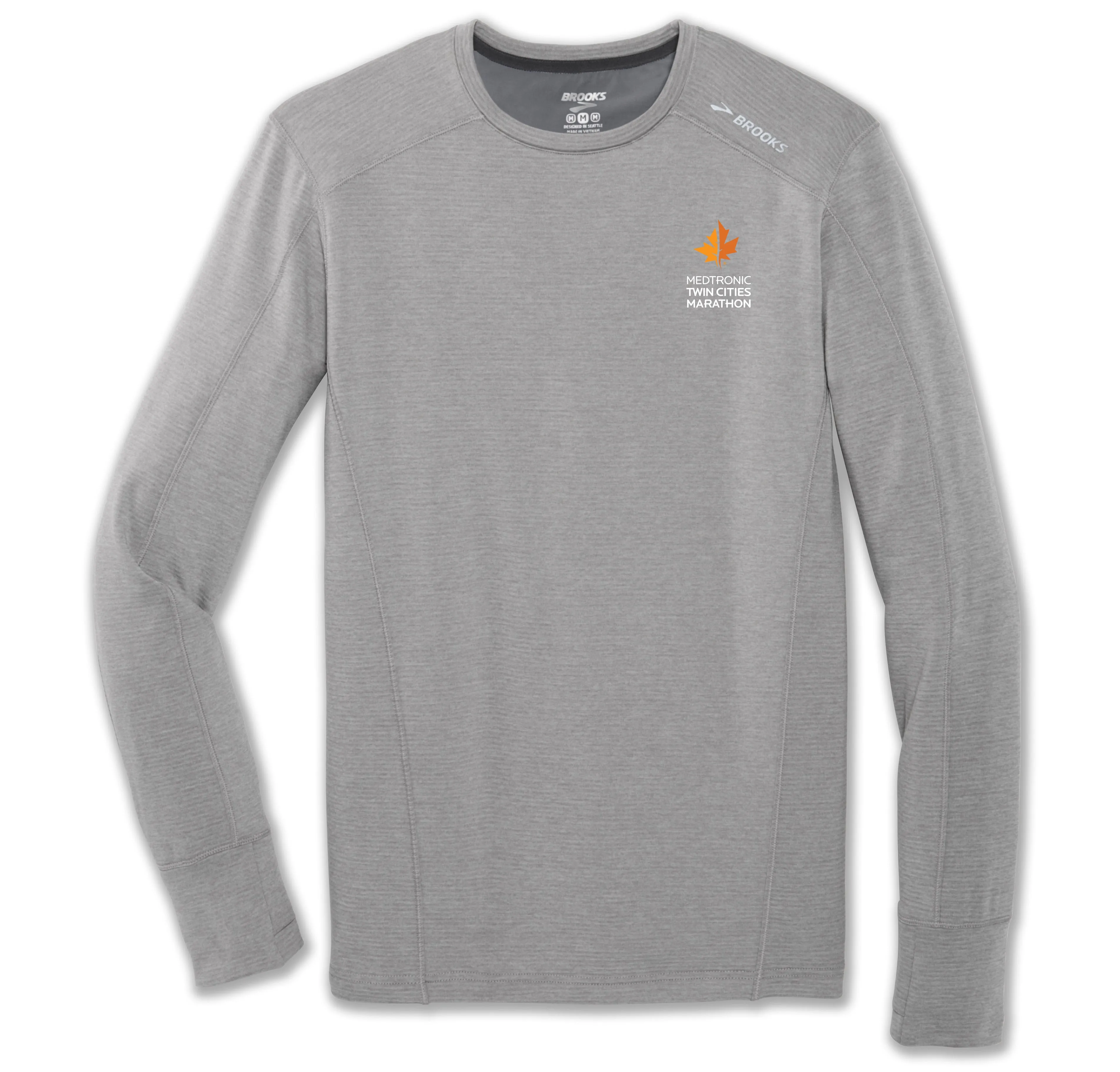 Brooks TCM Notch Thermal Long Sleeve - Heather Ash