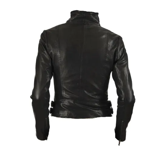 Buy Best Fashion Women’s Biker Style Jacket With Collar Belt