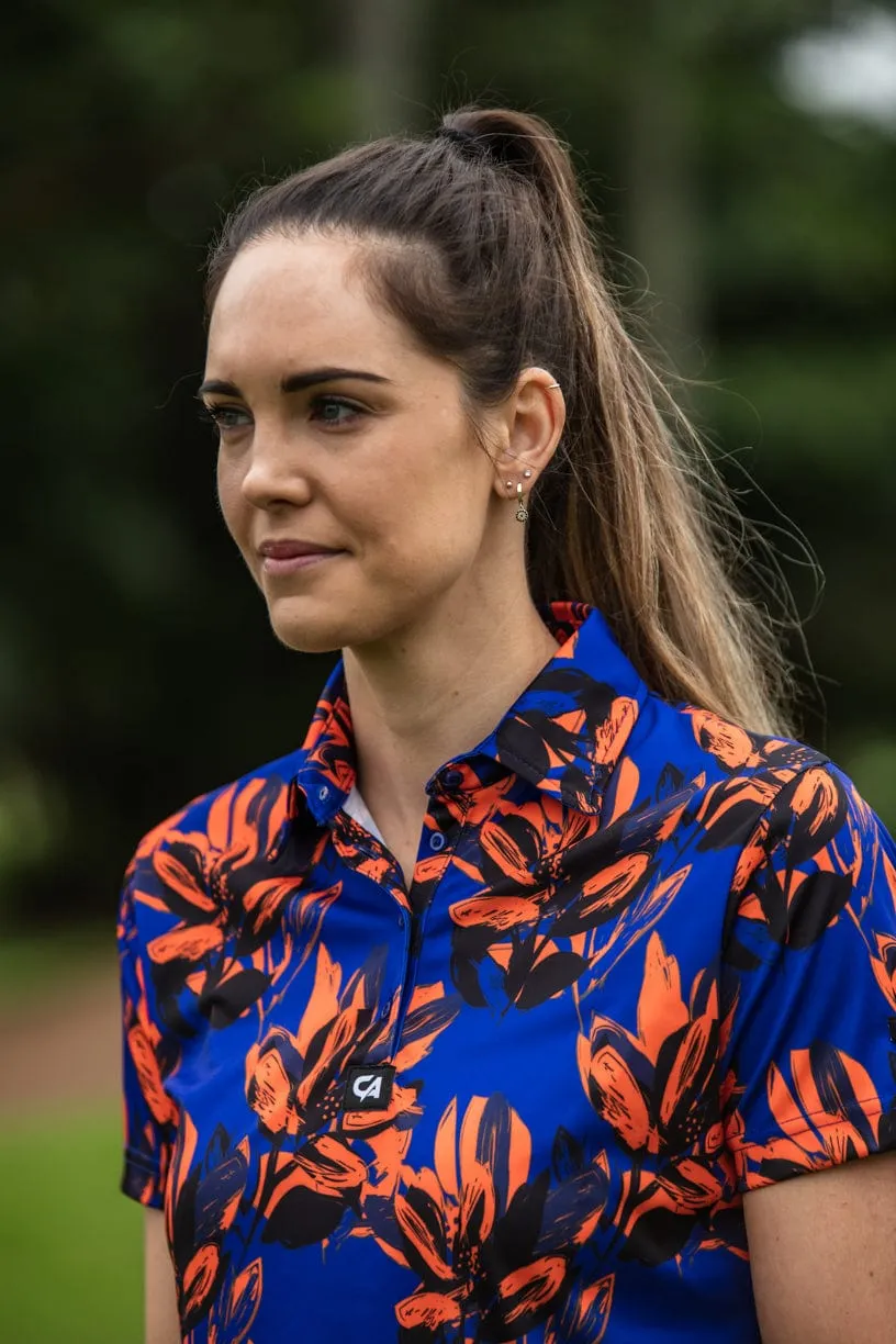 CA Ladies Funky Golf Shirt | Brushed Floral