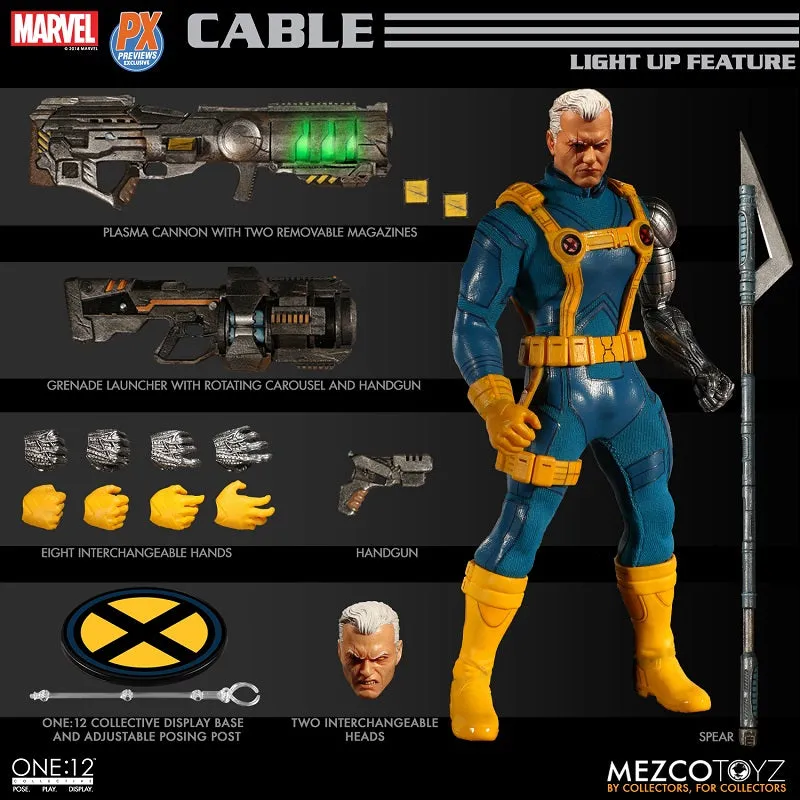 Cable PX One:12 Collective action figure by Mezco (X-Men) Previews Exclusive